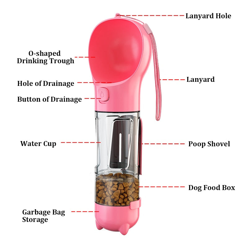 Portable Multifunction dog water bottle