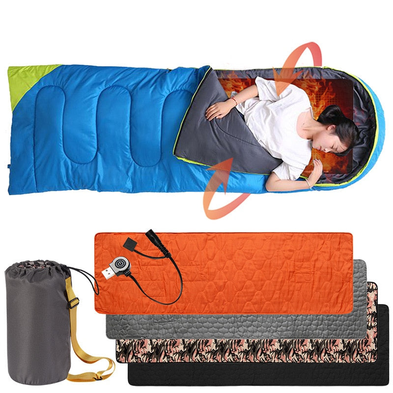 Outdoor USB Heating Sleeping Mat 5 Heating Zones Adjustable Temperature