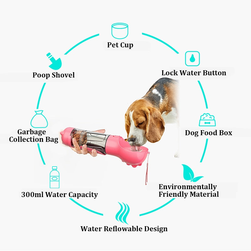 Portable Multifunction dog water bottle