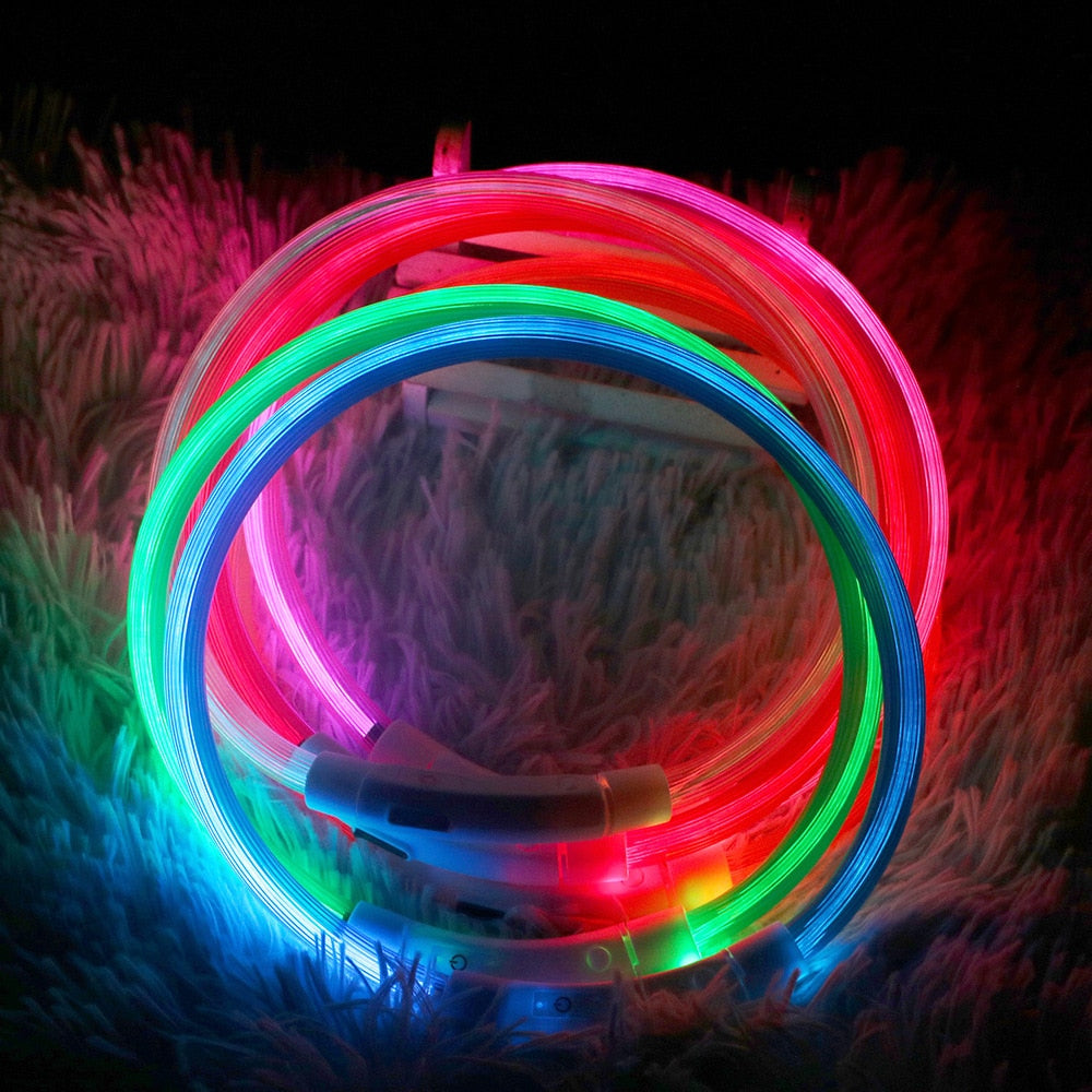 LED rechargeable light up collar