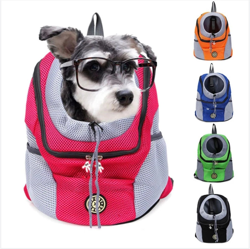 Double Shoulder Portable Travel Backpack Outdoor Pet Dog Carrier